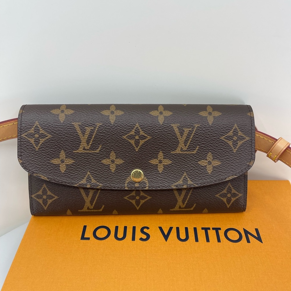 Louis Vuitton Monogram Emilie Wallet on Strap Rose Ballerine M61289 - Picture 10 of 14